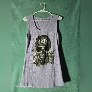 Womens XL light purple ribbed Motorcycle Rally tank top
